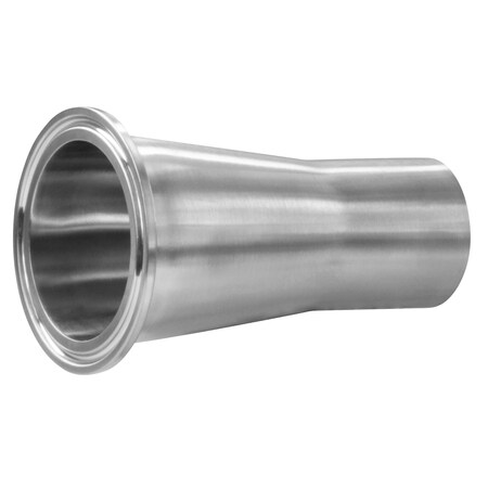 Steel & Obrien 2"X 1" BPE Clamp x Weld Conc Reducer, 6" Long 316SS SF4 S31K-2X1-PM-316